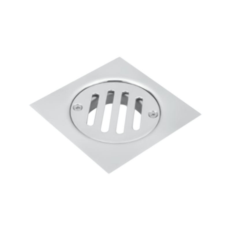 SZ108-10 100x100mm ระเบียงท่อระบายน้ำพื้นซาตินสแตนเลสพร้อมตะแกรงเกลียว